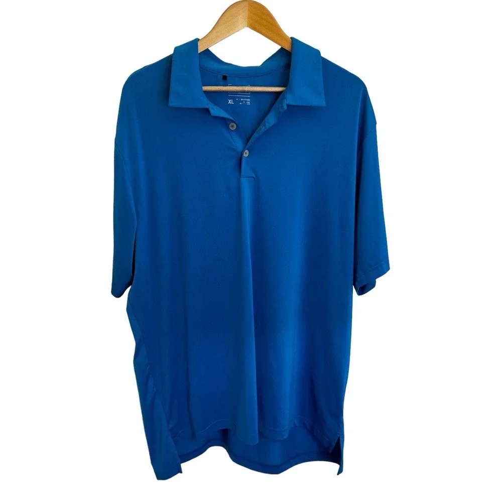 Adidas ClimaLite Men's Royal Blue‎ Golf Tennis Active Polo Sz XL EUC